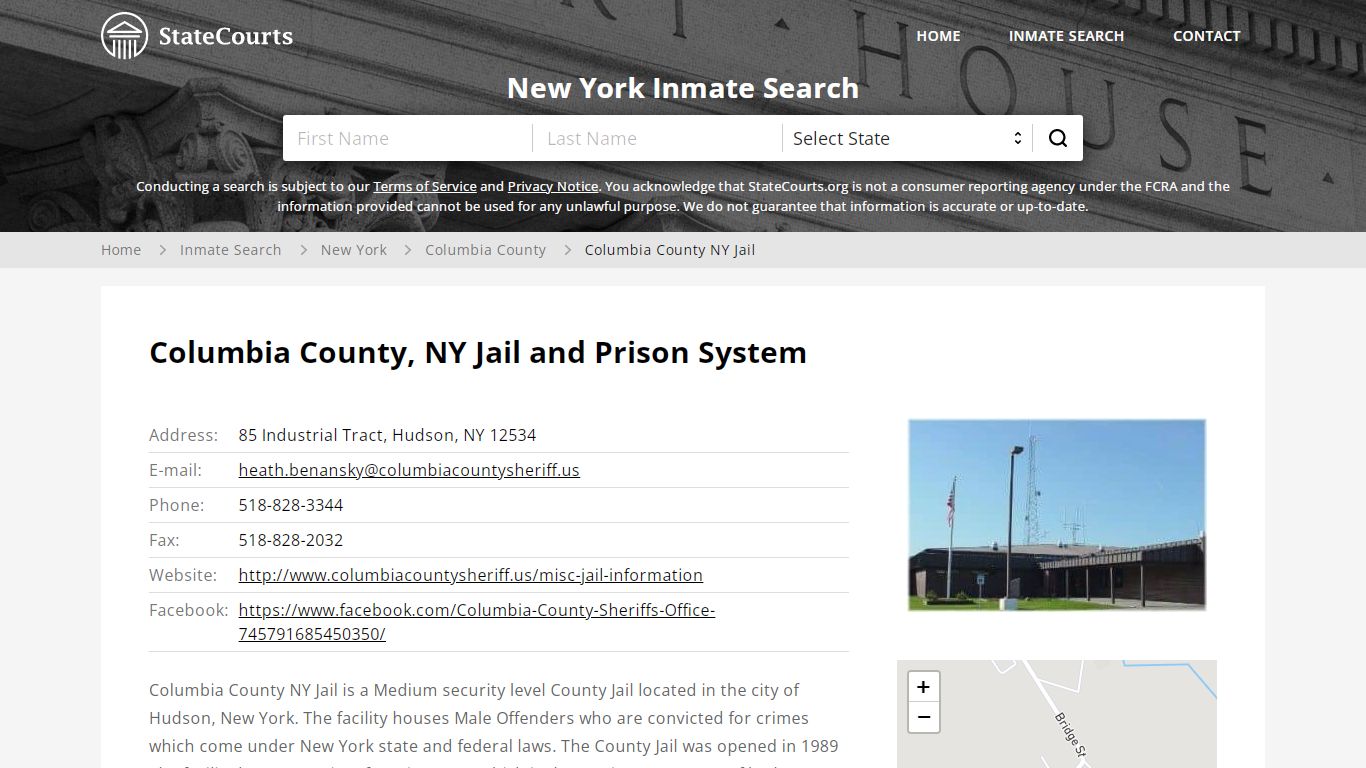 Columbia County NY Jail Inmate Records Search, New York - StateCourts